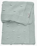 Koce i narzuty dla dzieci - Meyco 2733053 kocyk dziecięcy dziany z węzłem 75x100 cm, Stone Green - miniaturka - grafika 1