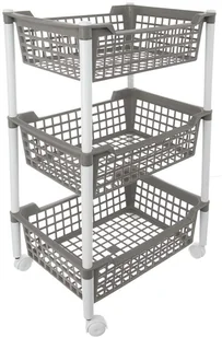 Orion Wózek, regał, organizer, szafka, koszyk 3-poziomowy, kuchenny, łazienkowy, na kółkach, do kuchni, łazienki, kuchenny 812607 - Pudła i pojemniki do przechowywania - miniaturka - grafika 6