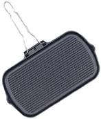 Akcesoria gastronomiczne - Vogue Patelnia grilowa prostokątna | 38x23 cm K417 - miniaturka - grafika 1