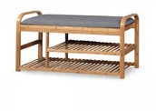 Ławki do przedpokoju - HALMAR ST13 ławka / stojak na buty bambus - popielaty - miniaturka - grafika 1