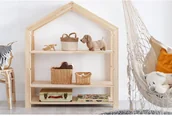 Półki i regały dla dzieci - Drewniany regał dziecięcy na zabawki domek K4-W37 - miniaturka - grafika 1