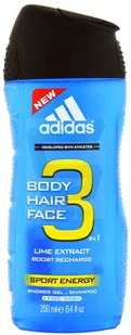 Adidas 3w1 Sport Energy M) sg 250ml - Kosmetyki do kąpieli - miniaturka - grafika 2
