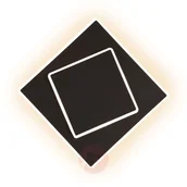 Lampy ścienne - Mantra Kinkiet LED Dakla, czarny, 18x18 cm - miniaturka - grafika 1