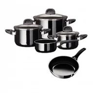 Zestawy garnków i patelni - Silit Modesto Line Black 5cz. - zestaw garnków + patelnia 28, Silargan 2109303978.28 - miniaturka - grafika 1