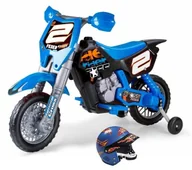 Pojazdy elektryczne dla dzieci - Feber FEBER Motocykl Cross Pojazd na Akumulator RIDER 6V dla Dzieci + Kask 12224 - miniaturka - grafika 1