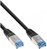 Kable miedziane - InLine Kabel krosowy Cat.6A, S/FTP, TPE elastyczny, czarny, czarny 1.5 m 74814S - miniaturka - grafika 1