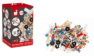 Janod klocki konstruktora 100 Brico 2018 J06479 - Zabawki konstrukcyjne - miniaturka - grafika 3