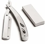 Brzytwy fryzjerskie - Bravehead Bravehead zestaw długa brzytwa do golenia + noże LONG - miniaturka - grafika 1