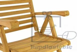 Divero Drewniane krzesło regulowane T - drewno tekowe - Fotele i krzesła ogrodowe - miniaturka - grafika 6