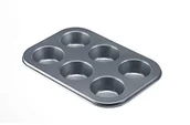 Formy do ciast - Westmark 32882270 6er forma do pieczenia muffinek, nierdzewna, antracyt, 26.5 x 18.5 x 3 cm 32882270 - miniaturka - grafika 1