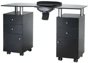 Stoliki do manicure - Beauty System Stolik do manicure z pochłaniaczem BD-3453+P CZARN BD-3453+P BLACK - miniaturka - grafika 1