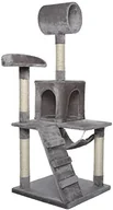 Drapaki dla kotów - dibea Drapak, drzewo wspinaczkowe dla kotów, sizal, wysokość 133 cm, kolory do wyboru, jasnoszary - miniaturka - grafika 1