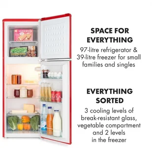 Lodówka Klarstein Audrey Czerwony - Lodówki - miniaturka - grafika 5