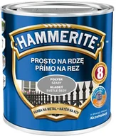 Farby do metalu - Hammerite Farba do metalu Prosto Na Rdzę połysk szary 0 25 l - miniaturka - grafika 1