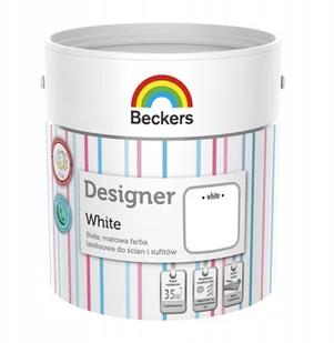 Beckers Designer White Farba Lateksowa Biała 5L - Farby zewnętrzne Beckers Designer White Farba Lateksowa Biała 5L - Farby zewnętrzne - miniaturka - grafika 1