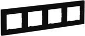 Klawisze i ramki - Legrand Ramka poczwórna Niloe Step czarna 863594 - miniaturka - grafika 1