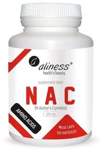 Aliness Aliness NAC N-Acetyl-L-Cysteine 500 mg (100 kap) 86C3-1002D - Aminokwasy - miniaturka - grafika 2