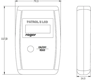 Roger REJESTRATOR PRACY WARTOWNIKÓW PATROL-II-LCD PATROL-II-LCD - Kontrola dostępu - miniaturka - grafika 6