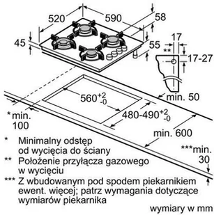 Płyta gazowa do zabudowy Bosch POH6B6B10 - Płyty gazowe do zabudowy - miniaturka - grafika 3