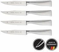 Noże kuchenne - WMF Grand Gourmet noże do steków nóż zestaw 4-częściowy, kuty, Performance Cut, specjalna stal ostrza, uchwyt ze stali nierdzewnej, ostrze 13 cm, nierdzewna, Przezroczysty, 37 x 8 x 3.1 cm, 4-jednoste - miniaturka - grafika 1