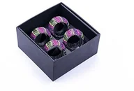 Akcesoria do wc - Legendarte legendarte legendhome allacciatovagliolo biżuteria zestaw 4 sztuki, metal/szkło/PCW, wielokolorowa, 19 x 8 x 7 cm LH-015 - miniaturka - grafika 1