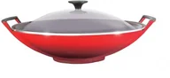 Woki - Le Creuset gotowania z żeliwa z pokrywką szklaną, 36 cm, Cerise L25W3-3667 - miniaturka - grafika 1