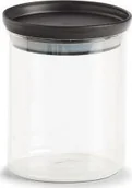 Pojemniki kuchenne - Zeller Słoik do przechowywania z plastikową pokrywką 650 ml czarny 10,3x13cm cm 19576 - miniaturka - grafika 1