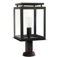 Lampy ogrodowe - K. S. Verlichting Słupek oświetleniowy de Vecht, czarny, IP44 - miniaturka - grafika 1