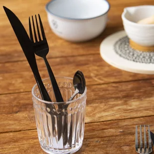 Orion Sztućce CZARNE Black Luxury zestaw sztućców 24 el. 143689 - Zestawy sztućców - miniaturka - grafika 11