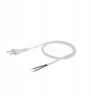 Conotech kabel z wtyczką płaską 2x0,75 3m biały - Przewody elektryczne - miniaturka - grafika 2