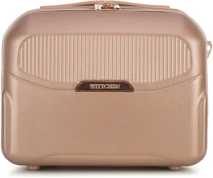 Wittchen Kosmetyczka podróżna z polikarbonu z suwakiem w kolorze różowego złota 56-3P-134-77 - Kosmetyczki, organizery i kuferki - miniaturka - grafika 2