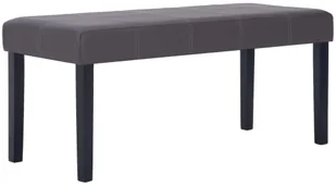 vidaXL Ławka, 106 cm, szara, sztuczna skóra vidaXL - Ławki do przedpokoju - miniaturka - grafika 3