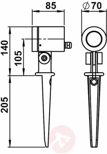 Albert Leuchten grot ziemny 626 S wychylny - Lampy ogrodowe - miniaturka - grafika 2