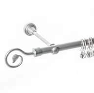 Karnisze - Dekoria Karnisz pojedynczy Doris chrom matowy 240cm 250-024 - miniaturka - grafika 1