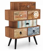 Komody - Halmar komoda MEZO KM2 wielobarwna na czarnych nogach - miniaturka - grafika 1