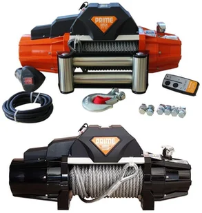 Prime 818 Wyciągarka 13.0XE 13000lbs [5897kg] z liną syntetyczną 12V lina 10 mm w oplocie 28 m 10400 kg +duży hak kolor wyciągarki pomarańczowy) 81877864 77864-uniw - Wciągarki - miniaturka - grafika 4