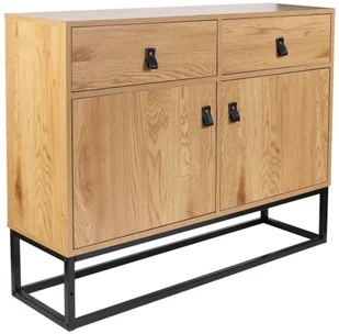 DKWADRAT Komoda Abbott dąb/czarna 188009 - Komody - miniaturka - grafika 2