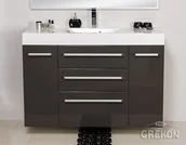 Szafki łazienkowe - Szafka wisząca z umywalką 120/50/C3 seria Fokus Sz FKS-S-U120/50/C3 + 1200C - miniaturka - grafika 1