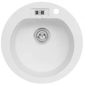 Zlewozmywaki - AXIS Zlewozmywak Granitowy MALIBU 10 Biały malibu10bi - miniaturka - grafika 1