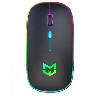 Mobilari MYSZKA BEZPRZEWODOWA SLIM LED USB ŁADOWANA RGB M444015 M444015SR - Myszki - miniaturka - grafika 2