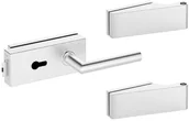 Klamki - Zestaw okuć do drzwi szklanych PLATO do wkładki Prawy VOSTER - miniaturka - grafika 1