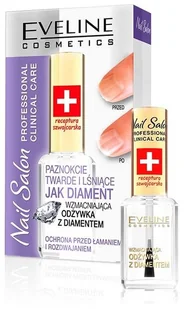 Eveline Nail Salon Lakier odżywka diamentowa 12ml - Odżywki do paznokci - miniaturka - grafika 2