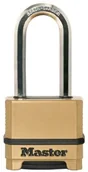 Kłódki - Master Lock zapięcie do wysokiego bezpieczeństwa do pałąka na zewnątrz Excell, ze stali nierdzewnej, długa, kombinacja liczb. Powłoka cynku korpus z mosiądzu, 50 MM M175EURDLH - miniaturka - grafika 1