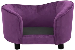 Vidaxl Lumarko Sofa dla psa, burgundowa, 69x49x40 cm, pluszowa 171024 - Legowiska dla psów - miniaturka - grafika 6