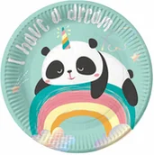Urodziny dziecka - Godan Talerzyki papierowe Panda - 18 cm - 6 szt. - miniaturka - grafika 1