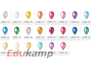 Gemar Balony GEMAR metal 26cm mix kolorów 100szt. (GM90-mix) BN15GMR - Balony i akcesoria - miniaturka - grafika 2