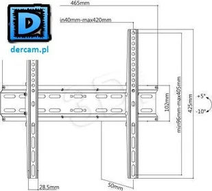 Maclean UCHWYT DO TELEWIZORA LUB MONITORA 32-55" MC-748 CZARNY VESA 400X400 MC-748 - Uchwyty do monitorów - miniaturka - grafika 2