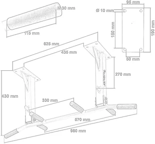 Movit CZARNY DRĄŻEK SUFITOWY GIMNASTYCZNY DO PODCIĄGANIA SUFIT 20040820 - Pozostały sprzęt i akcesoria do ćwiczeń - miniaturka - grafika 3