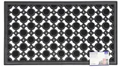 Wycieraczki - JVL jvl wytrzymały guma Ellipse wzornictwo okręgi podłogowa wycieraczka, kolor czarny, 40 x 70 cm 01-159A - miniaturka - grafika 1