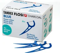 Nici dentystyczne - Tandex Floser z nitką węglową Blue 80 szt 5703459006115 - miniaturka - grafika 1